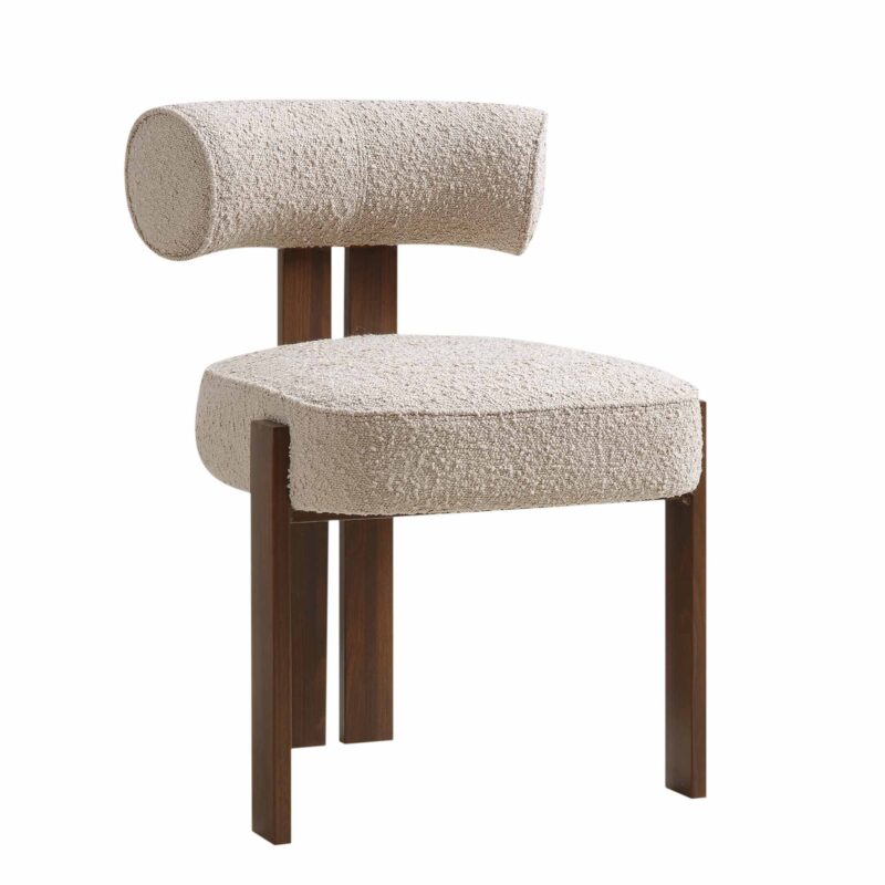 Ophelia Taupe Boucle Dining Chair - Image 5