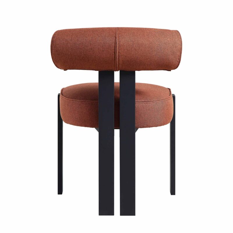 Ophelia Terracotta Fabric Dining Chair - Image 8