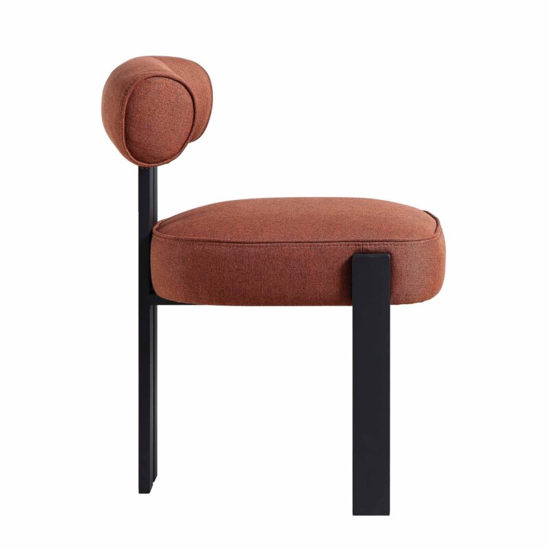 Ophelia Terracotta Fabric Dining Chair - Image 9