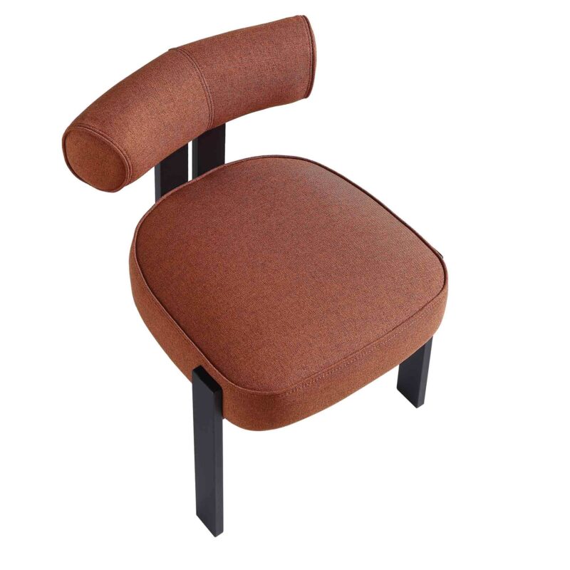 Ophelia Terracotta Fabric Dining Chair - Image 11