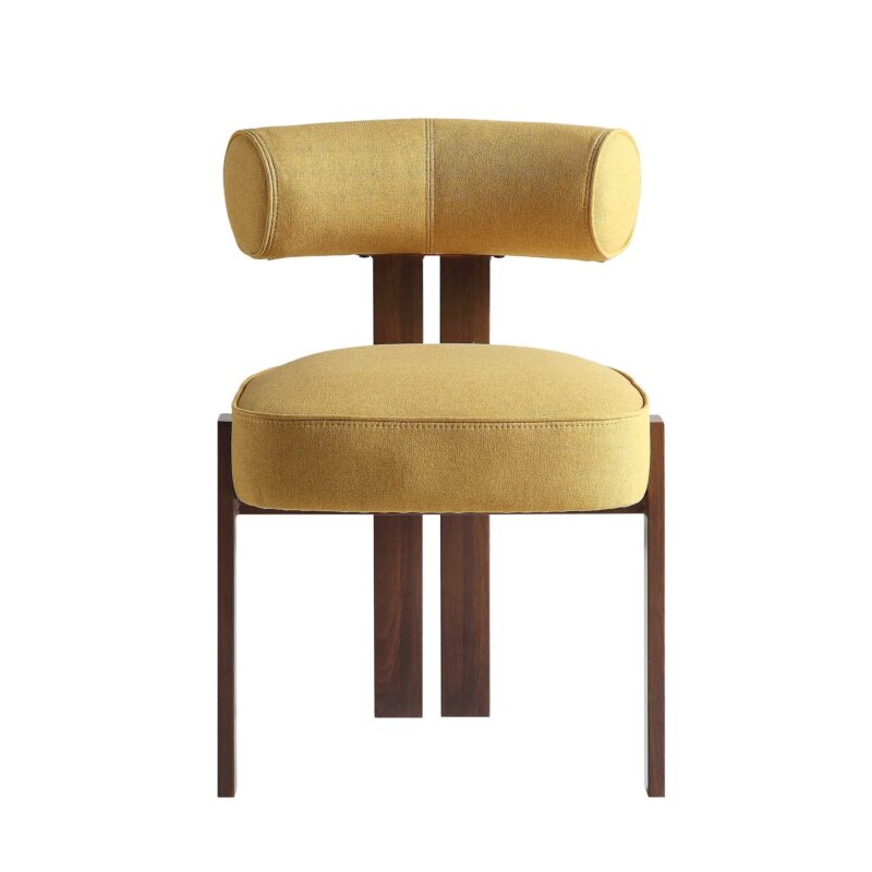 Ophelia Honey Gold Fabric Dining Chair - Image 4
