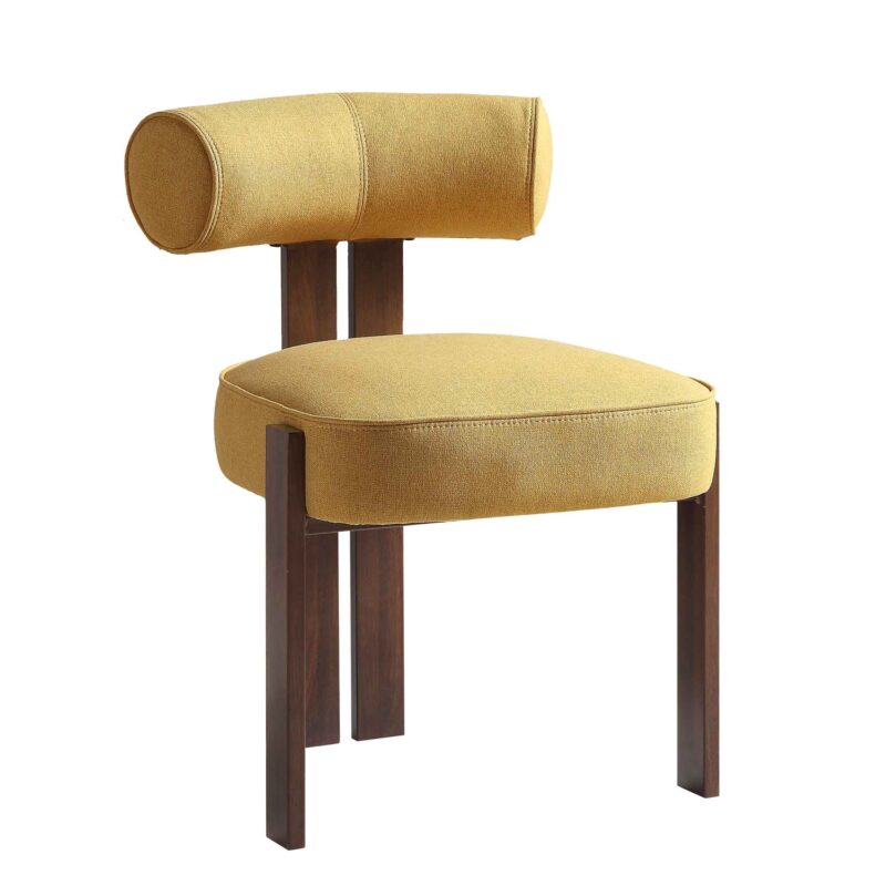 Ophelia Honey Gold Fabric Dining Chair - Image 5