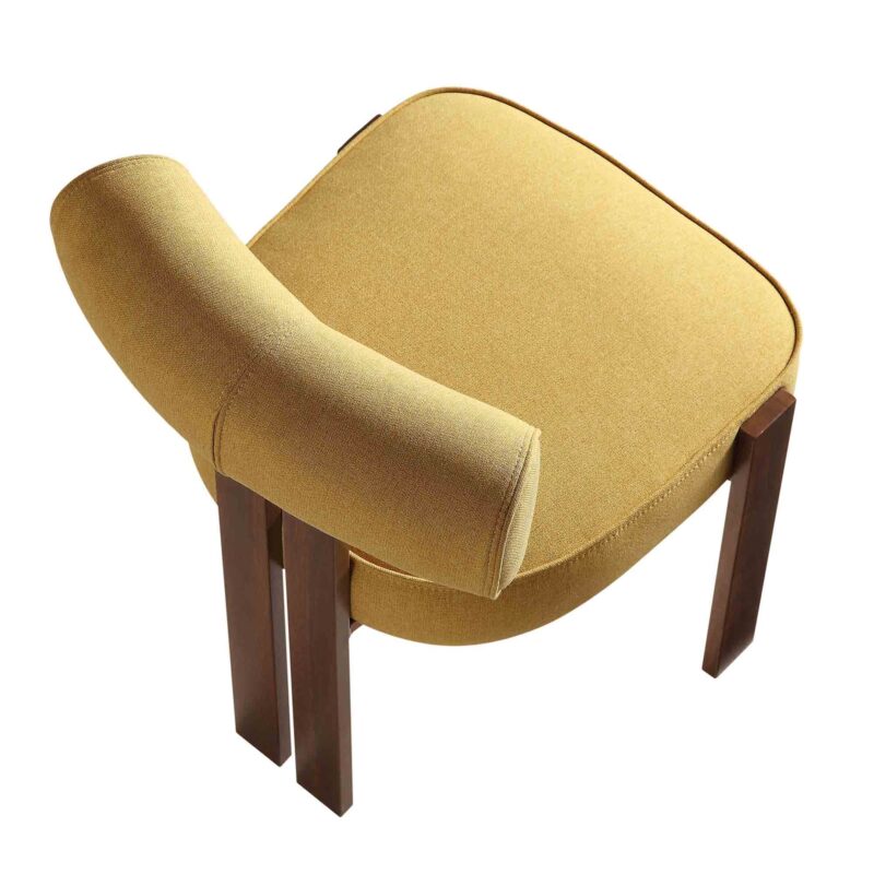Ophelia Honey Gold Fabric Dining Chair - Image 11