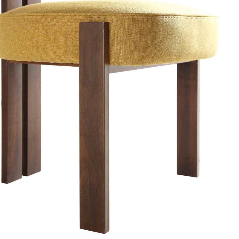 Ophelia Honey Gold Fabric Dining Chair - Image 15
