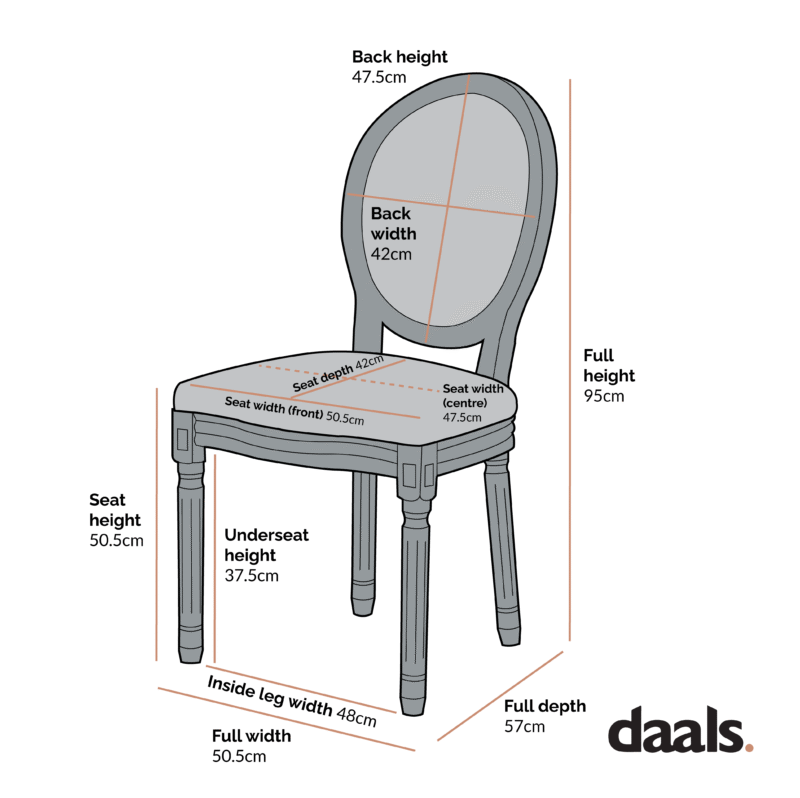 Lainston Set of 2 Classic Limewashed Wooden Dining Chairs, Grey - Image 4