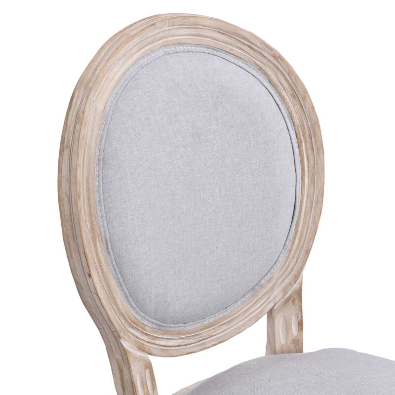 Lainston Set of 2 Classic Limewashed Wooden Dining Chairs, Grey - Image 8