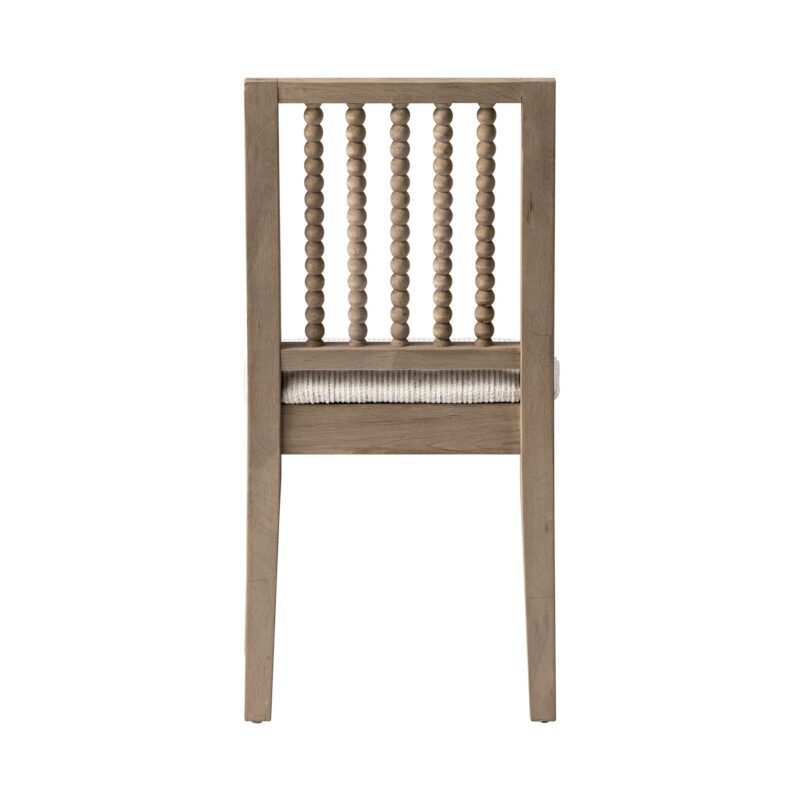 Hemingford Set of 2 Beige Textured Fabric Bobbin Spindle Washed Oak Dining Chairs - Image 10