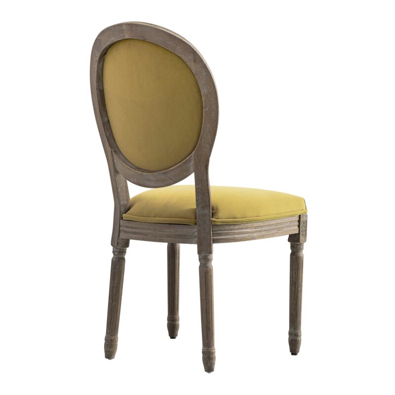 Lainston Set of 2 Classic Weathered Oak Dining Chairs, Fudge Velvet - Image 6