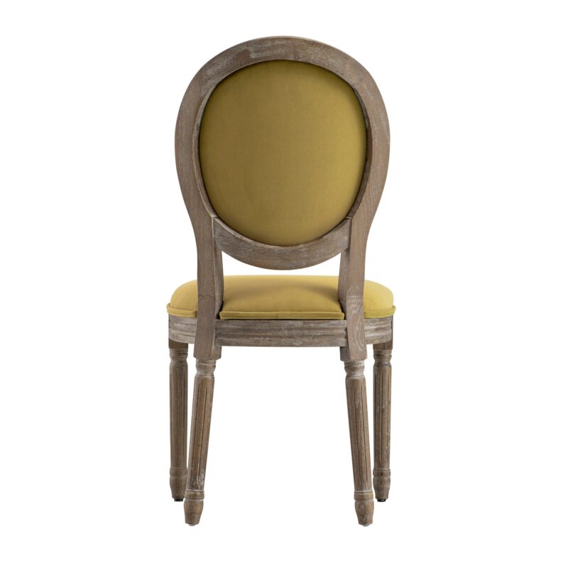 Lainston Set of 2 Classic Weathered Oak Dining Chairs, Fudge Velvet - Image 7