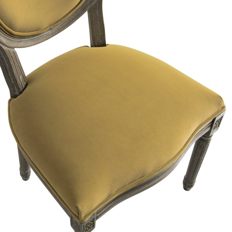 Lainston Set of 2 Classic Weathered Oak Dining Chairs, Fudge Velvet - Image 9