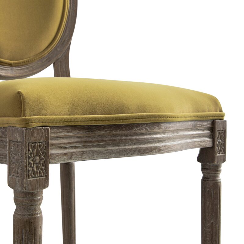 Lainston Set of 2 Classic Weathered Oak Dining Chairs, Fudge Velvet - Image 10