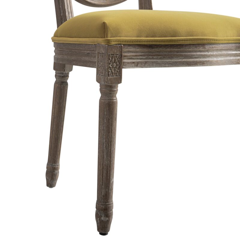Lainston Set of 2 Classic Weathered Oak Dining Chairs, Fudge Velvet - Image 11