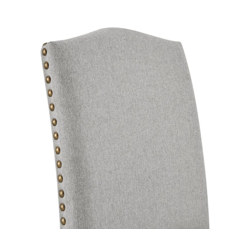 Draycott Set of 2 Grey Fabric Dining Chairs - Image 8