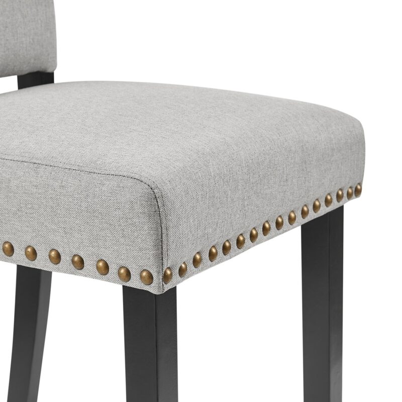 Draycott Set of 2 Grey Fabric Dining Chairs - Image 9