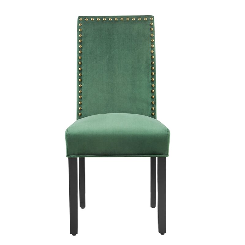 Maidwell Set of 2 Green Velvet Dining Chairs - Image 5