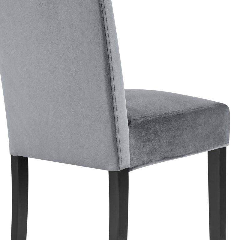 Maidwell Set of 2 Grey Velvet Dining Chairs - Image 10