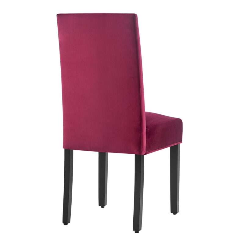 Maidwell Set of 2 Crimson Red Velvet Dining Chairs - Image 7
