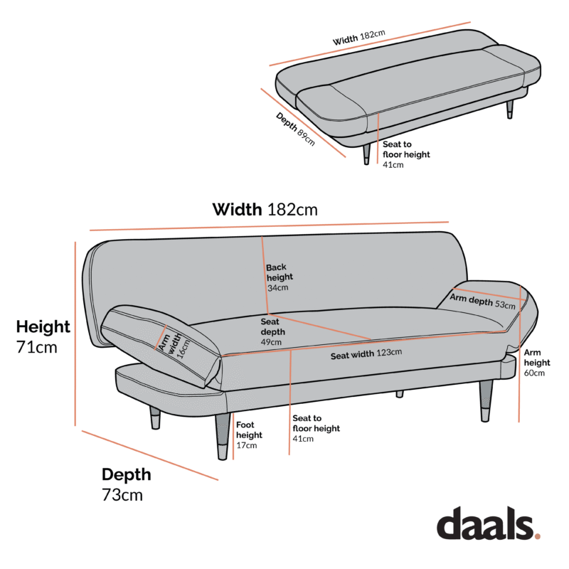 Solna 2-Seater Sofa Bed, Moss Green Velvet - Image 7