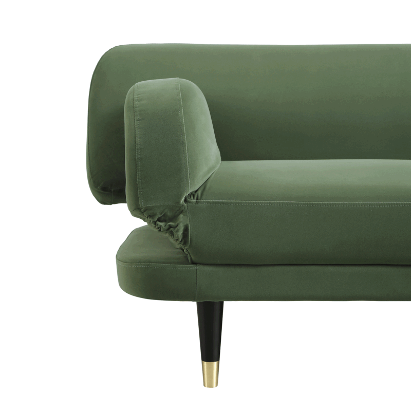 Solna 2-Seater Sofa Bed, Moss Green Velvet - Image 6