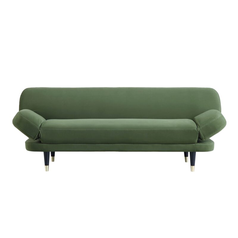 Solna 2-Seater Sofa Bed, Moss Green Velvet - Image 8