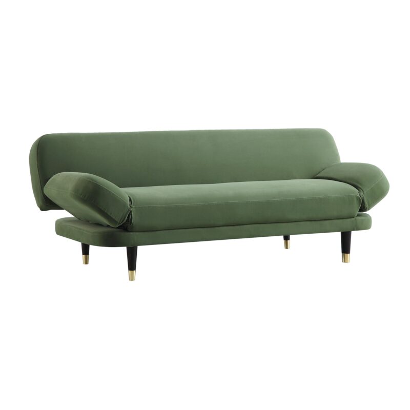 Solna 2-Seater Sofa Bed, Moss Green Velvet - Image 9