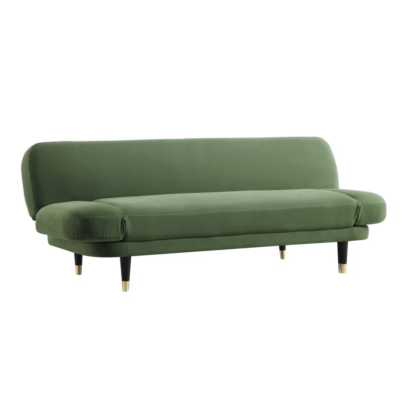 Solna 2-Seater Sofa Bed, Moss Green Velvet - Image 10