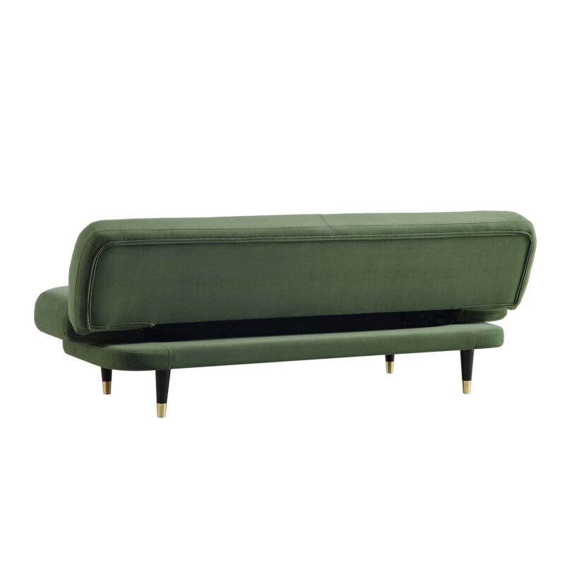 Solna 2-Seater Sofa Bed, Moss Green Velvet - Image 13