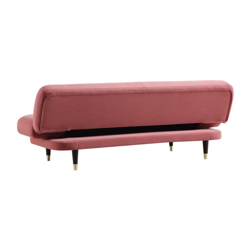Solna 2-Seater Sofa Bed, Dusty Rose Velvet - Image 14