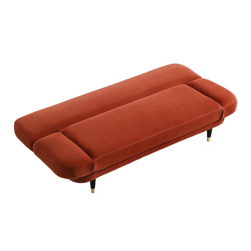 Solna 2-Seater Sofa Bed, Rust Velvet - Image 14