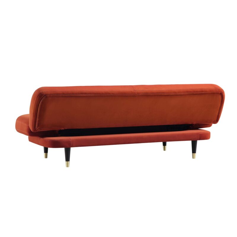 Solna 2-Seater Sofa Bed, Rust Velvet - Image 15