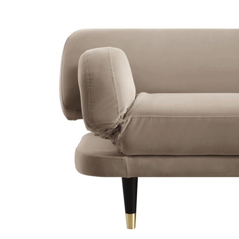 Solna 2-Seater Sofa Bed, Mink Velvet - Image 6