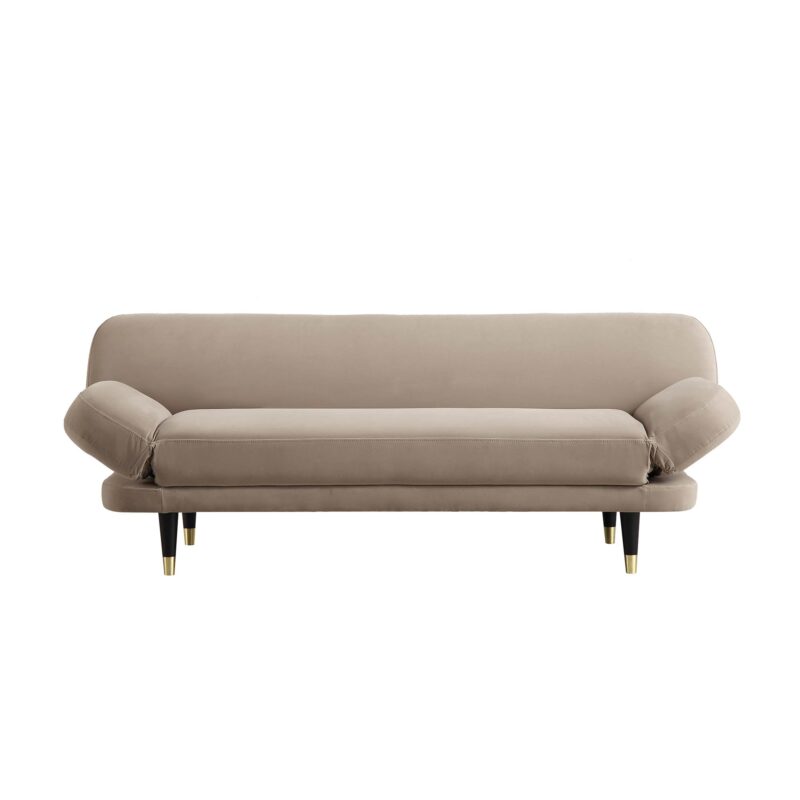 Solna 2-Seater Sofa Bed, Mink Velvet - Image 8