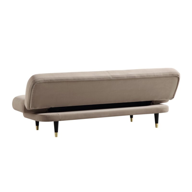Solna 2-Seater Sofa Bed, Mink Velvet - Image 13