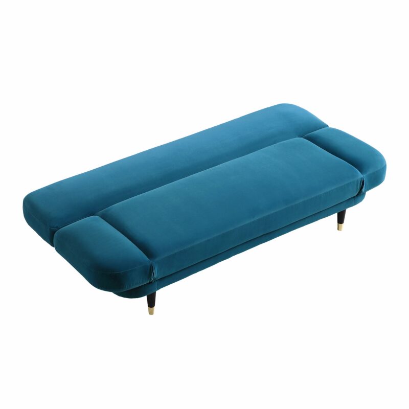 Solna 2-Seater Sofa Bed, Teal Velvet - Image 13