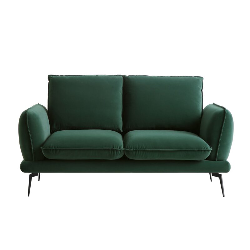 Obriel Forest Green Velvet Sofa, 2-Seater - Image 4