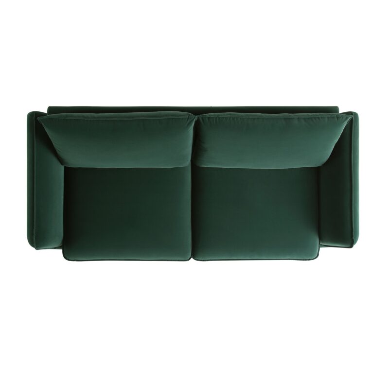 Obriel Forest Green Velvet Sofa, 3-Seater - Image 8