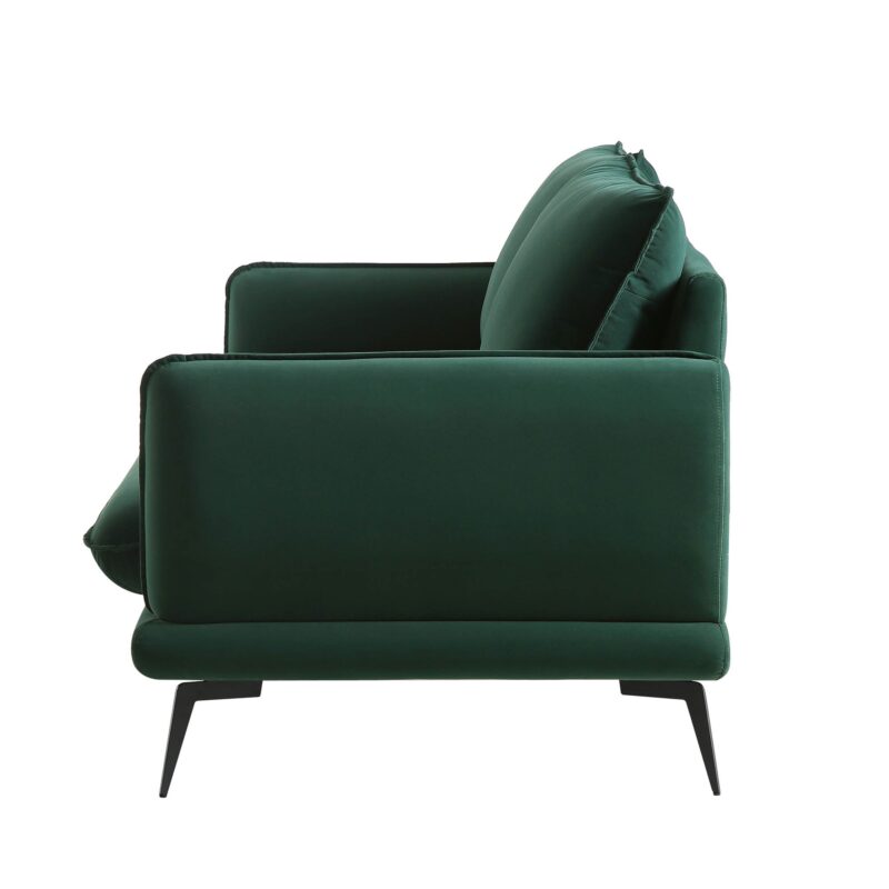 Obriel Forest Green Velvet Sofa, 3-Seater - Image 9