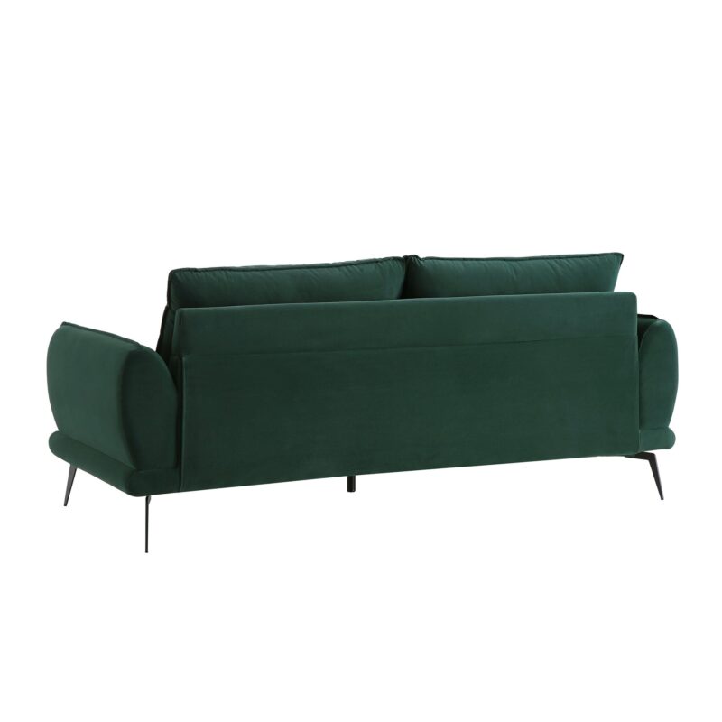 Obriel Forest Green Velvet Sofa, 3-Seater - Image 10