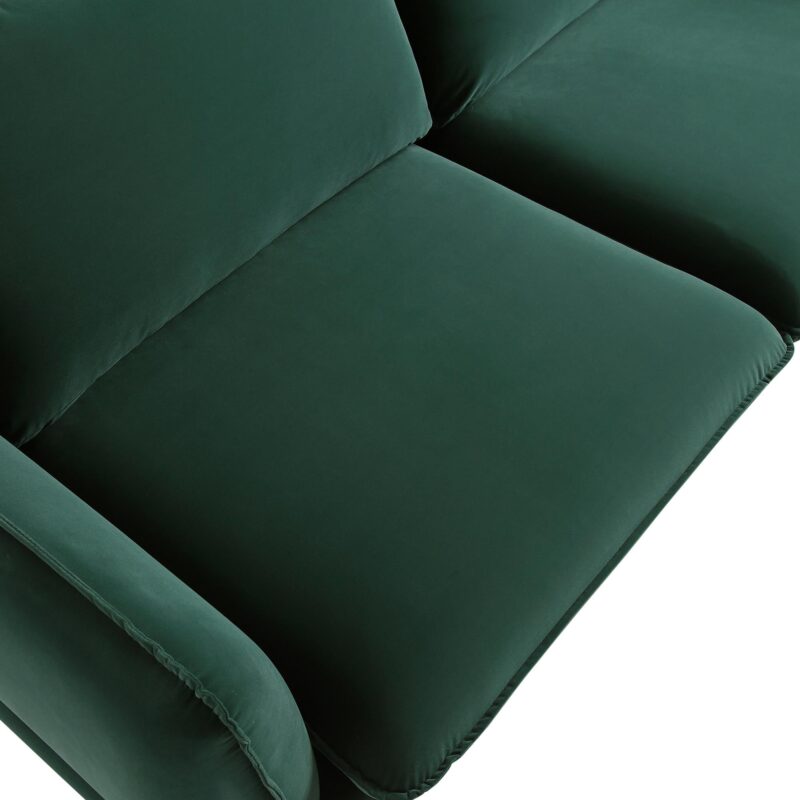 Obriel Forest Green Velvet Sofa, 3-Seater - Image 13