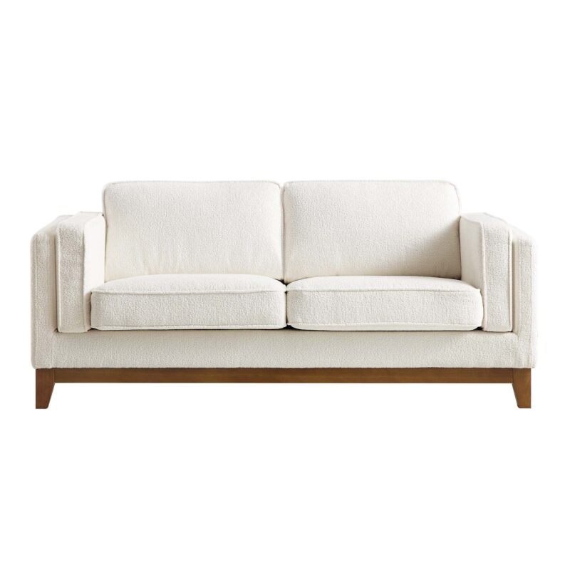 Dipley Beige Boucle Fabric Sofa, 2-Seater - Image 4