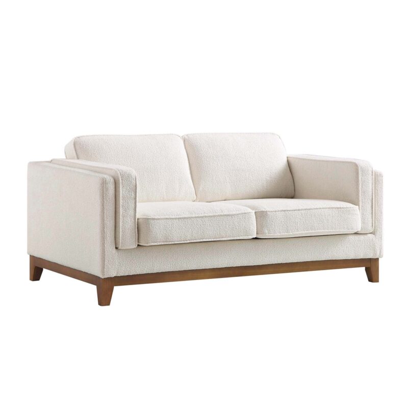 Dipley Beige Boucle Fabric Sofa, 2-Seater - Image 5