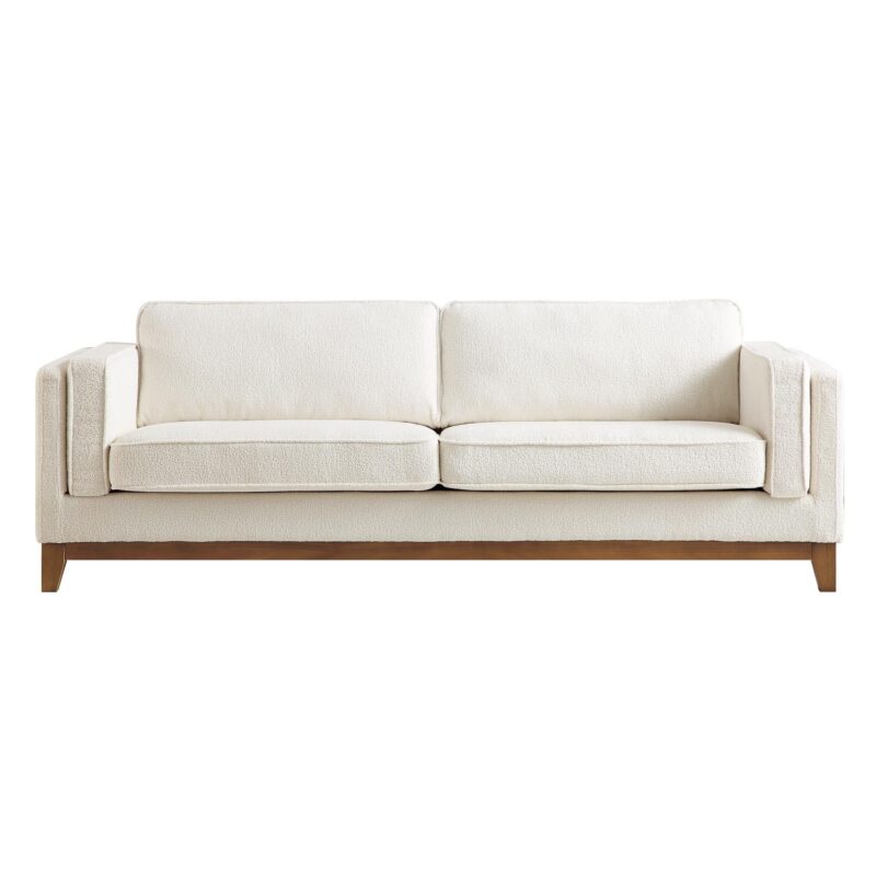 Dipley Beige Boucle Fabric Sofa, 3-Seater - Image 4