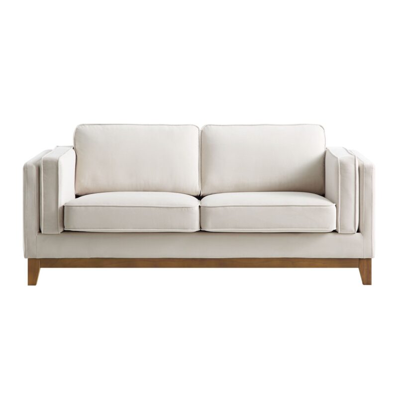 Dipley Champagne Velvet Sofa, 2-Seater - Image 4