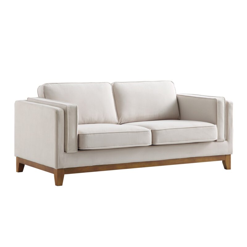 Dipley Champagne Velvet Sofa, 2-Seater - Image 5