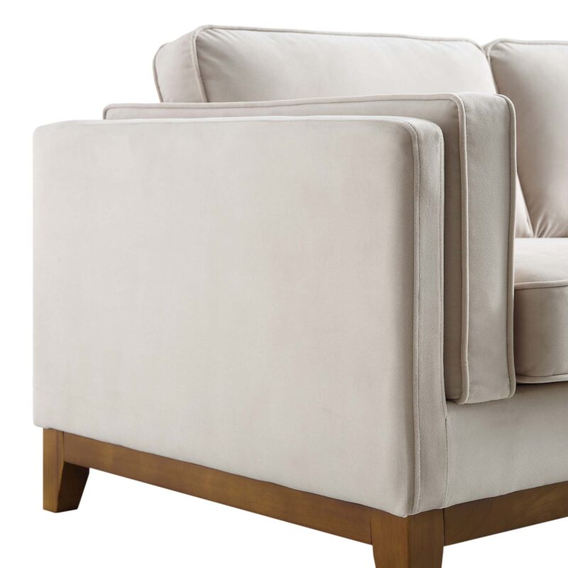 Dipley Champagne Velvet Sofa, 2-Seater - Image 10