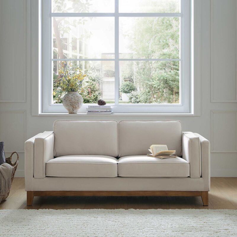 Dipley Champagne Velvet Sofa, 2-Seater - Image 2