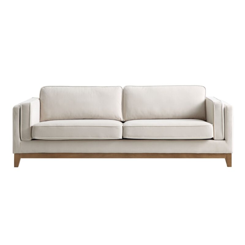 Dipley Champagne Velvet Sofa, 3-Seater - Image 4