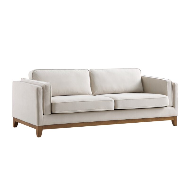 Dipley Champagne Velvet Sofa, 3-Seater - Image 5
