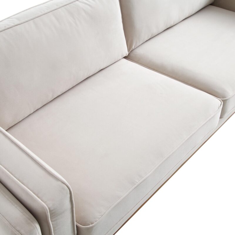Dipley Champagne Velvet Sofa, 3-Seater - Image 10