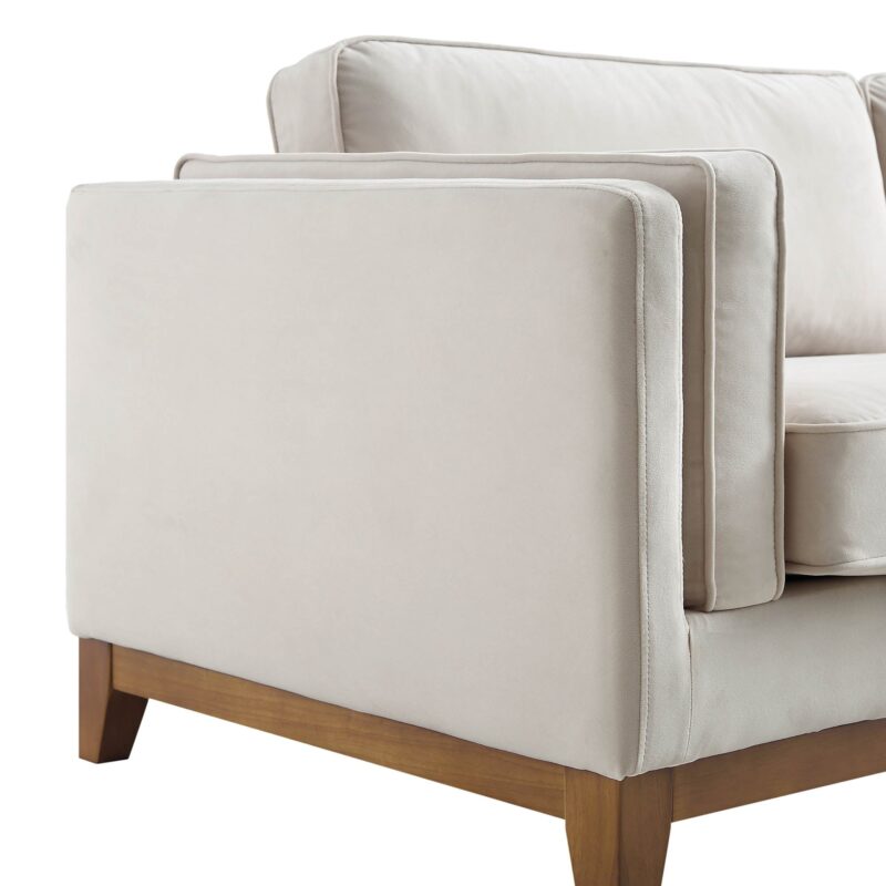 Dipley Champagne Velvet Sofa, 3-Seater - Image 11